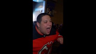 Devils fan celebrates pre-season win vs Habs 😂