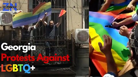 Protesters Clash with Police and Set Fire to Rainbow Flags at Pride Festival in Georgia's Capital