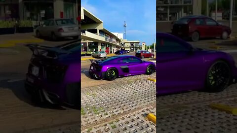 Beautiful Purple Audi r8 super car 💜 #shorts