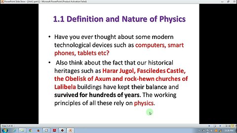 Ethiopia Grade 9 Physics - Unit 1 - Part 1 Physics and Human Society (የ9ኛ ክፍል Physics - ምዕራፍ 1 )