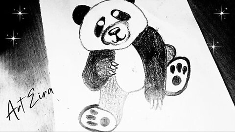 How to Draw Panda - Easy Panda Drawing - Panda Drawing