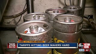 Tariffs hitting beer makers