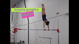 Amazing gymnastic skills!