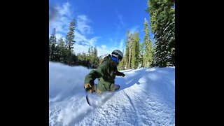 Snowboarding Sierra at Tahoe December 2020