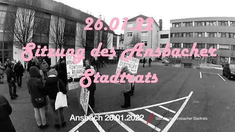 Am 26.01.22 vor der Sitzung des Ansbacher Stadtrats