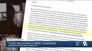 TUSD delays hybrid learning, continues remote learning