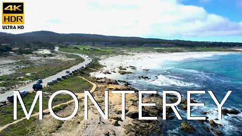 2022 Flying over #monterey #california, Asilomar, #pebblebeach 4K HDR DJI AIR drone video 😎