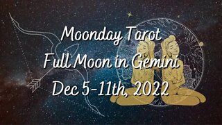 Moonday Tarot - All Signs - Full Moon in Gemini conj MARS Rx