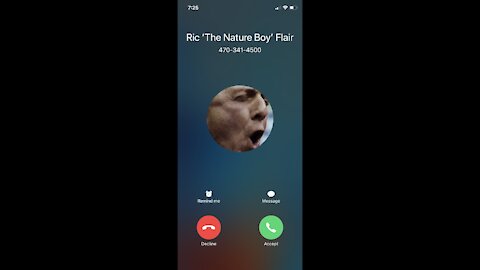 Tony, FaceTime call for you... it's 'The Nature Boy'!