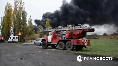 Fuel tanks burned in occupied Donetsk, 50 km from the front