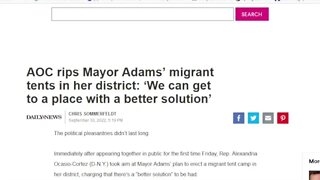 Racist AOC doesn't want illegals in her district, blames Eric Adams