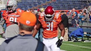 Oklahoma LB Ogbonnia Okoronkwo at the Senior Bowl