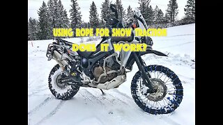 Rope For Motorcycle Snow Traction? You might be surprised how well it works on the Africa Twin