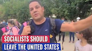 Venezuelan migrant SAYS Americans WHO support socialism SHOULD LEAVE THE United States!