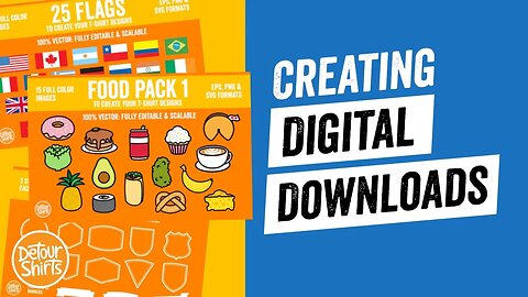 How to Create Digital Downloads for Etsy or Shopify | Make SVG, EPS, DXF, PNG Files that SELL
