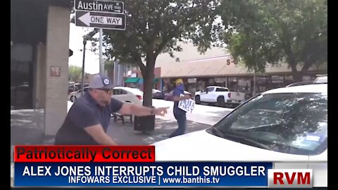 EXCLUSIVE! Alex Jones Stops Child Trafficking Human Smugglers, Jumps in Front of Car! | BanThis.tv