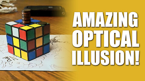 Amazing Anamorphic Illusion, Is The Rubik's Cube Real?