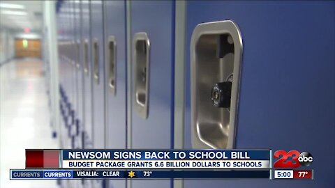 Newsom signs back to school bill into law