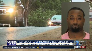 Man suspected of shooting 2-year-old arrested