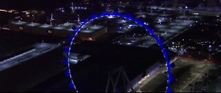 The Eiffel Tower & High Roller light up for draft