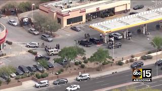 Mesa police involved in shooting with man outside of gas station