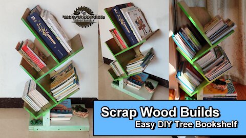 Scrap wood builds - DIY Easy Tree Shelf from Scrap wood