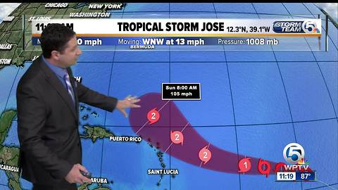 Tropical Storm Jose forms in the Atlantic