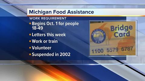 Michigan to reinstate work requirements for adults receiving food stamps