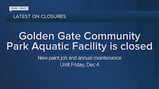 Golden Gate Community Park aquatic facility closed for maintenance