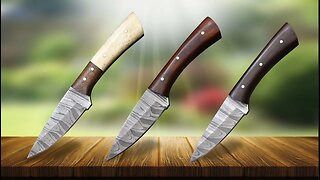 Utility Knives Skinning Hunting Knife Hand Forged Damascus Steel Handmade Skinners Leather Sheath