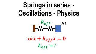 Harmonic oscillator, springs in series - Oscillations - Classical mechanics - Physics