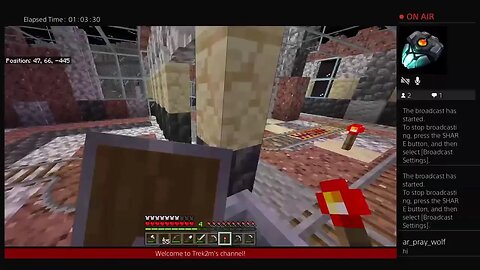 Minecraft survival world with Trek2m alone working on Train-station on Ps4 ver! Day 302