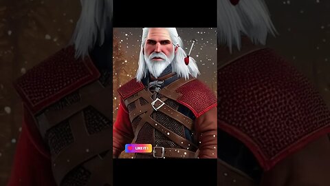 AI Geralt of Rivia Santa Portrait #shorts