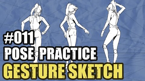 HOW TO SKETCH POSES. PRACTICE FOR ANIMATION - 011 #sketching #figuredrawing #poses
