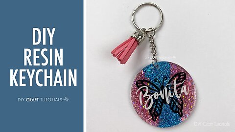 RESIN KEYCHAIN WITH GLITTER | How To Make Acrylic Keychains