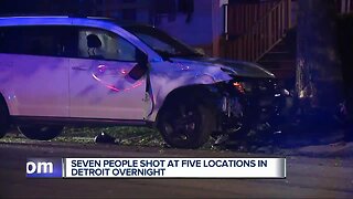 7 people shot in 5 separate incidents overnight in Detroit