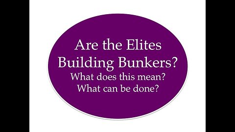 Are the Elites Building Bunkers?