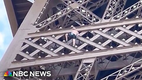 Police arrest man climbing Eiffel Tower, prompting evacuation