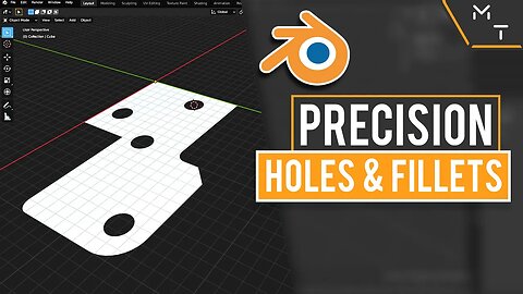 Precision Modeling In Blender 2.82 : Holes & Fillets - How To: Using PDT ( Tutorial Part - 3 )