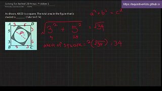 6th Grade Solving for Arched 2D Areas: Problem 1