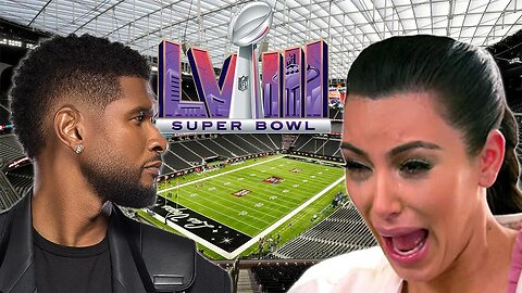 The NFL uses CRINGE Kim Kardashian to announce Usher is performing at halftime of the Super Bowl!