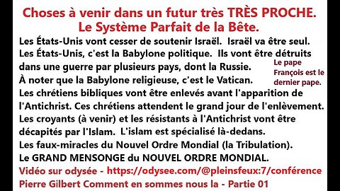 AVENIR TRÈS PROCHE : Le Système "Parfait" de la Bête - Le Grand Mensonge du Gouvernement Mondial