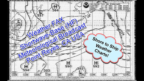 Weather Charts by Shortwave Radio from Point Reyes, CA - WEFAX 22.527 MHz on 2024 JUNE 14