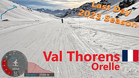 [4K] Skiing Val Thorens from Orelle Last Day of 2023 Ski Season, Les3Vallées France, GoPro HERO11