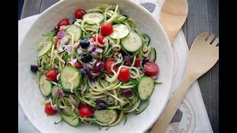 Greek Zoodle Salad