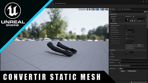 Cómo convertir "Static Mesh" a "Skeletal Mesh" - Unreal Engine 5.1