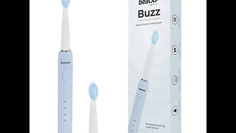 beatXP Buzz Electric Toothbrush for Adults with 2 Brush Heads & 3 Cleaning ModesRechargeabl
