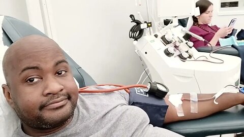 15 min left. Still Donating platelets at @NYBloodCenter Downtown Brooklyn Location at the 1/7/23