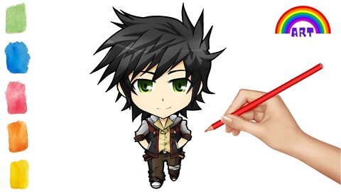 how to draw anime chibi step by step and coloring