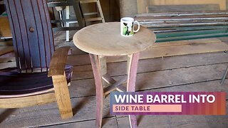 Wine Barrel Table